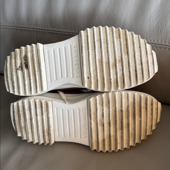 Converse Brown High-Top Sneakers with Chunky Platform Sole sz 6.5 - Picture 7 of 8